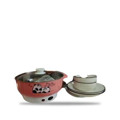 Electric Cooking Pot with 4-Piece Tableware Set