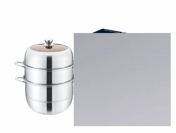 28cm 3-Tier Stainless Steel Steamer Pot – photo 1