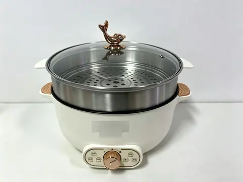 32cm Electric Cooking Pot with Steamer (2-Tier)