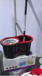 Spin Mop with Large Plastic Basket A009