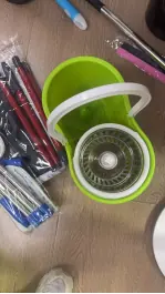 Spin Mop with Small Steel Basket A011