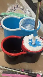 Spin Mop with Large Steel Basket A012