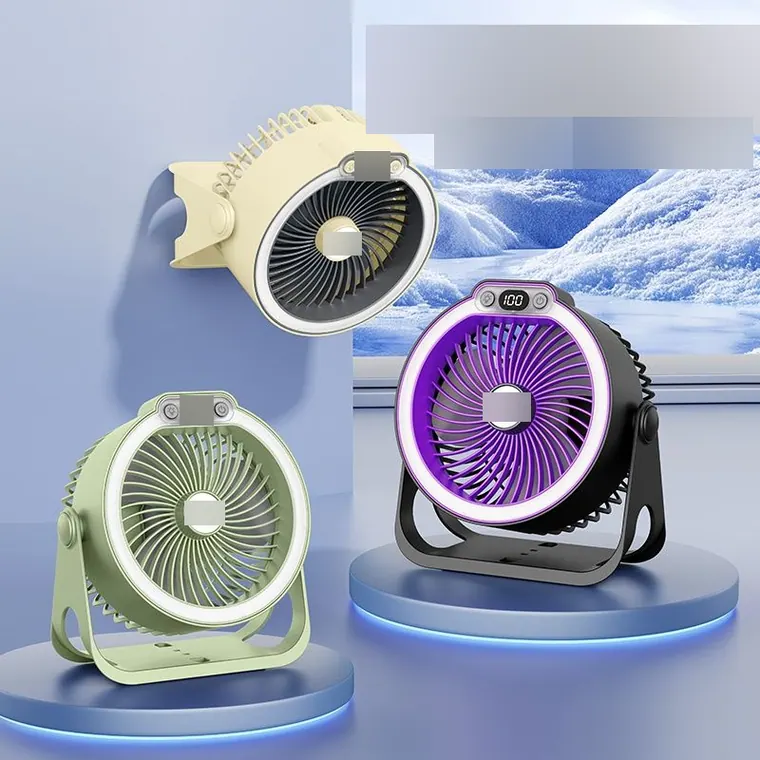 Digital Display Fan with Light – photo 1
