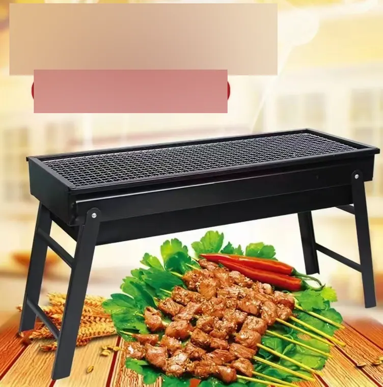 Folding BBQ Grill with Charcoal Plate – photo 1