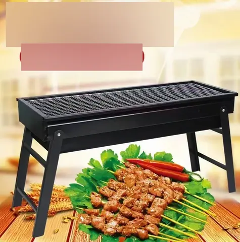 Folding BBQ Grill with Charcoal Plate