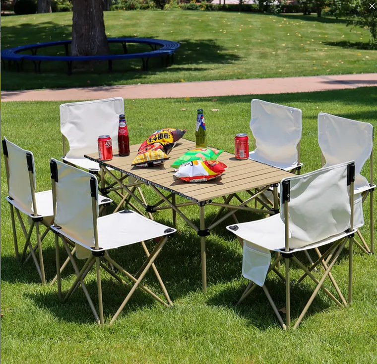 Outdoor Long Table & Chairs Set (7 pcs) – photo 1