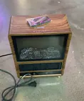 Wood-Grain Desktop Fan Heater (Voice Control) – photo 1