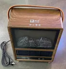 Wood-Grain Desktop Fan Heater (Remote Control) – photo 1