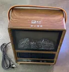 Wood-Grain Desktop Fan Heater (Remote Control)