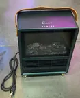 Dark-Green Desktop Fan Heater (Mechanical)