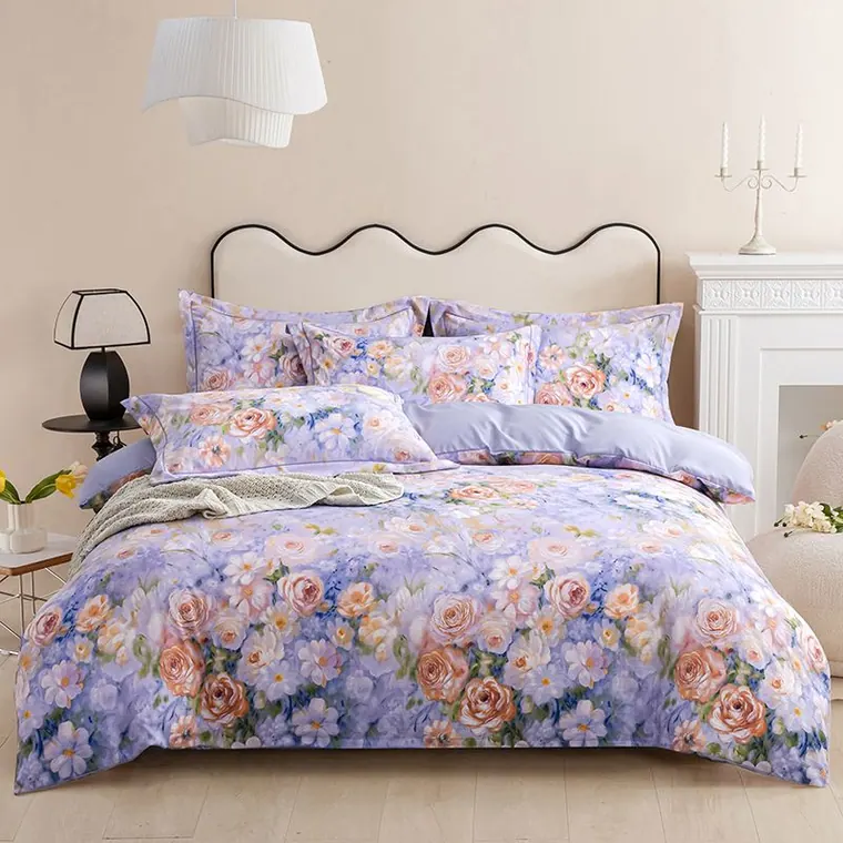Brushed Digital-Print Bedding Set (4 pcs) – photo 1