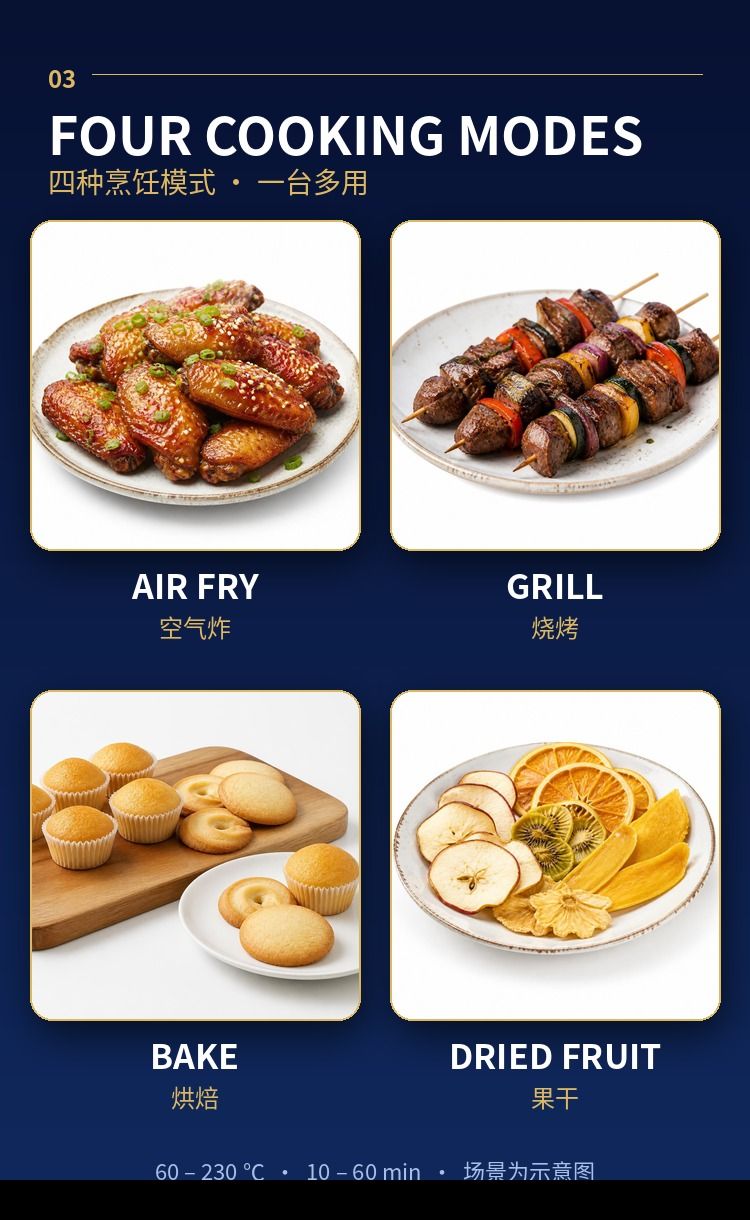 HF-23 air fryer oven – details 3