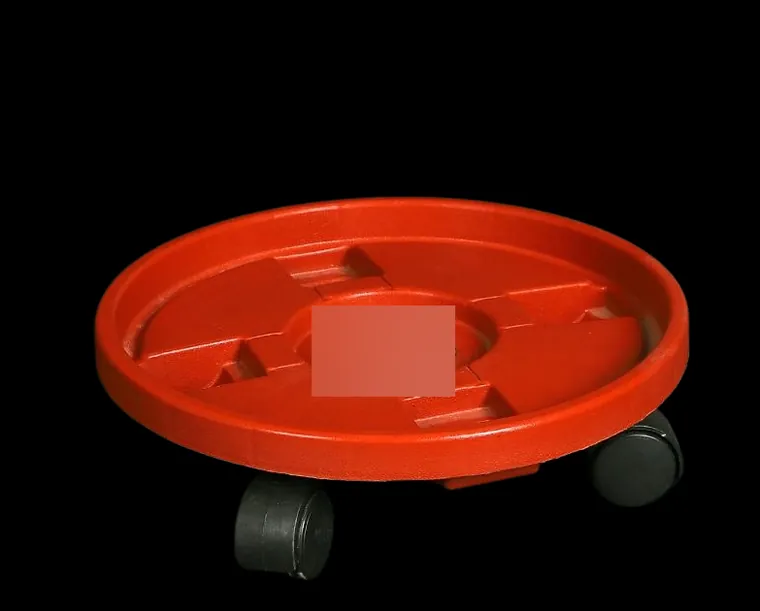 Red Rolling Plant Saucer 26 – photo 1