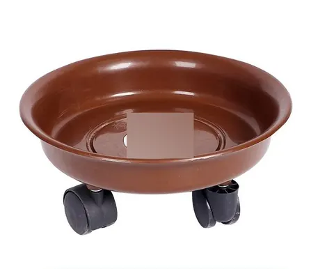 Vintage-Style Rolling Plant Saucer 26