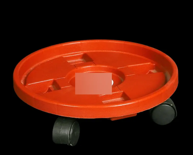Red Rolling Plant Saucer 30 – photo 1