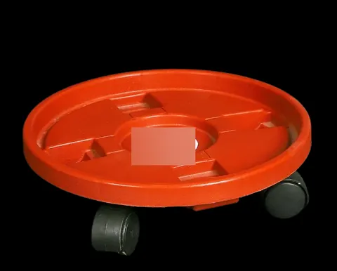 Red Rolling Plant Saucer 30