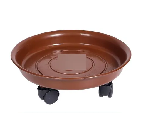 Vintage-Style Rolling Plant Saucer 33