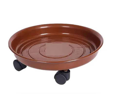 Vintage-Style Rolling Plant Saucer 36