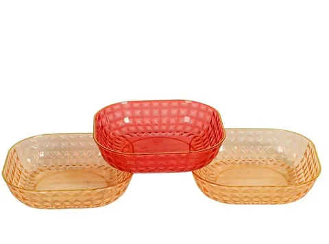 Square PET Fruit Plate 1078