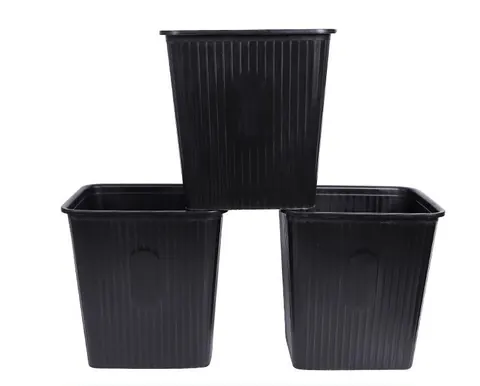 Black Square Waste Bin 8012