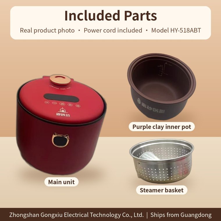 Purple Clay Rice Cooker 3L HY-518ABT – photo 5