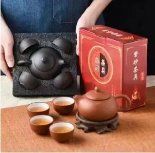 Purple Clay Tea Set (5-Piece)